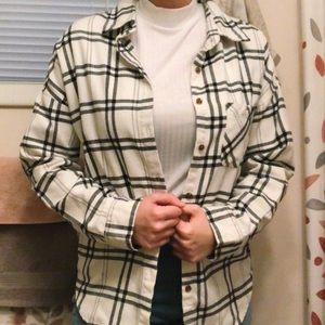 Black and White Flannel Shirt
